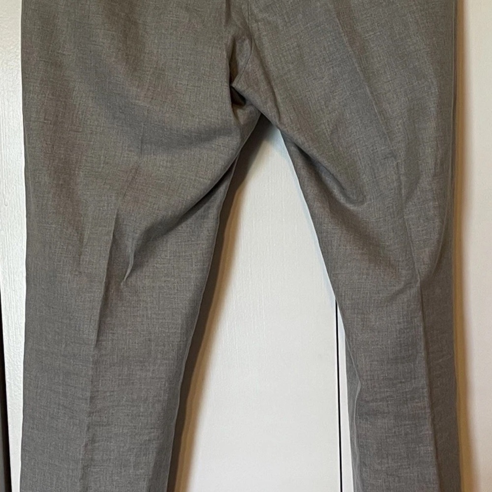 J.Crew Bowery Mens Pants 34x32 Slim Fit Stretch Chinos Gray Cotton Office Preppy - Picture 3 of 8